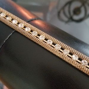 Skinny gold Rhinestone chain adjustable belt